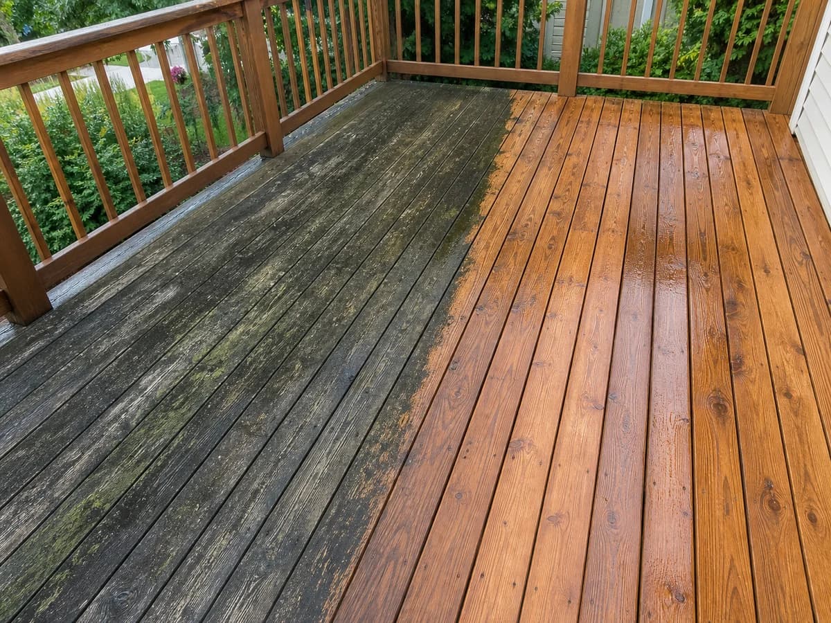 Weathered deck restoration